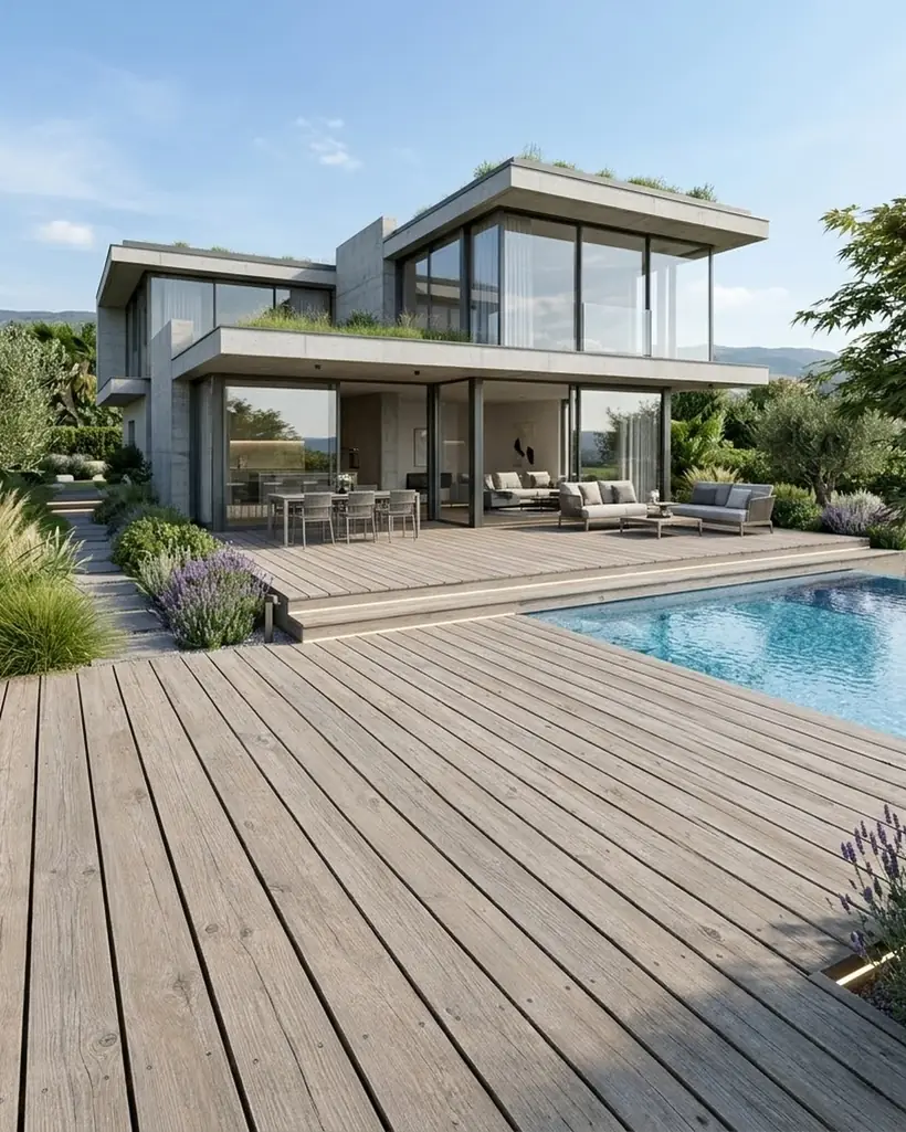 Bursa ahşap deck karo uygulaması: havuz çevresi ve villa terası